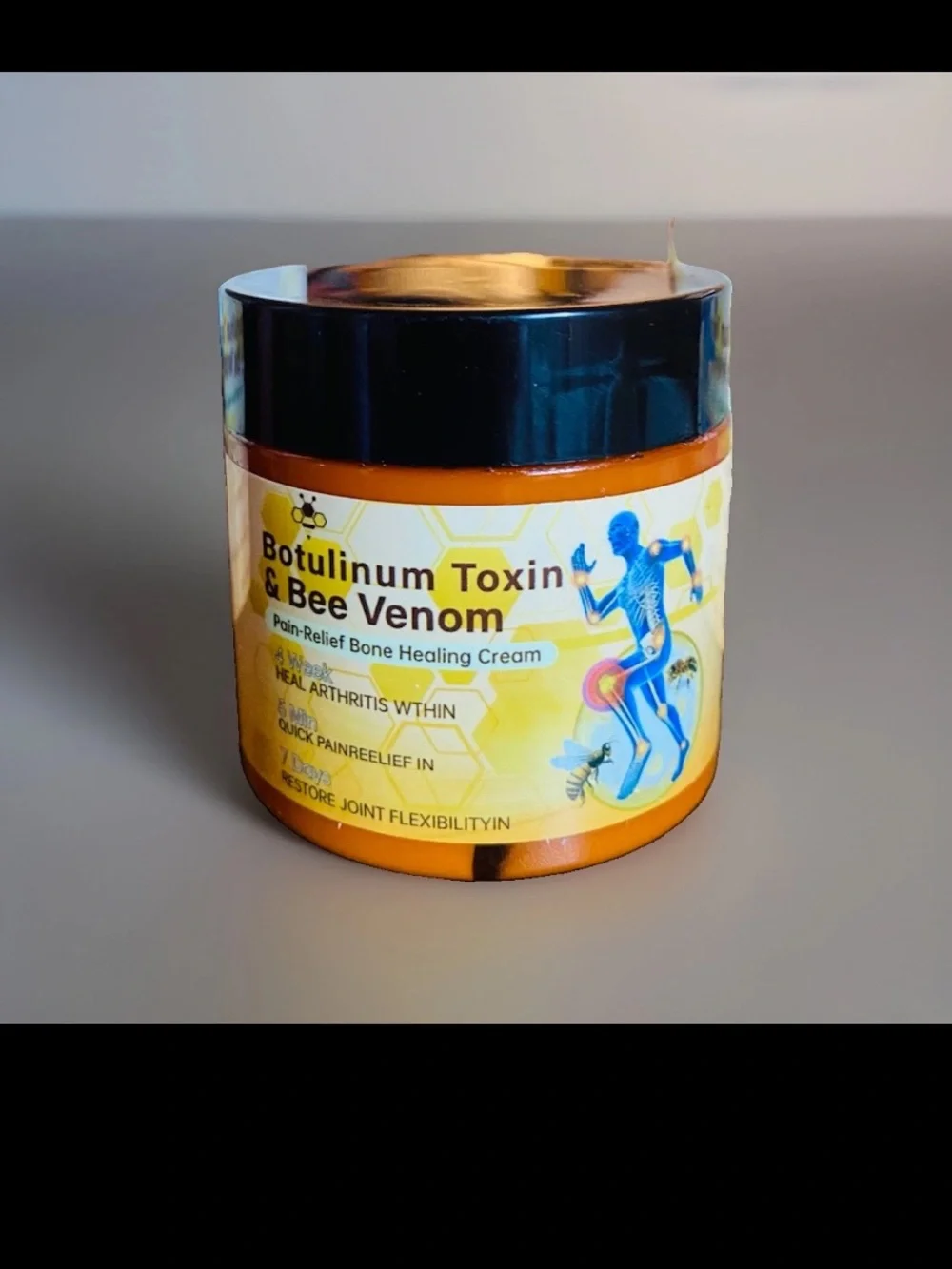 Lot 2-Botulinum Toxin Bee Venom Pain Relief Healing Cream Arthritis Flexibility